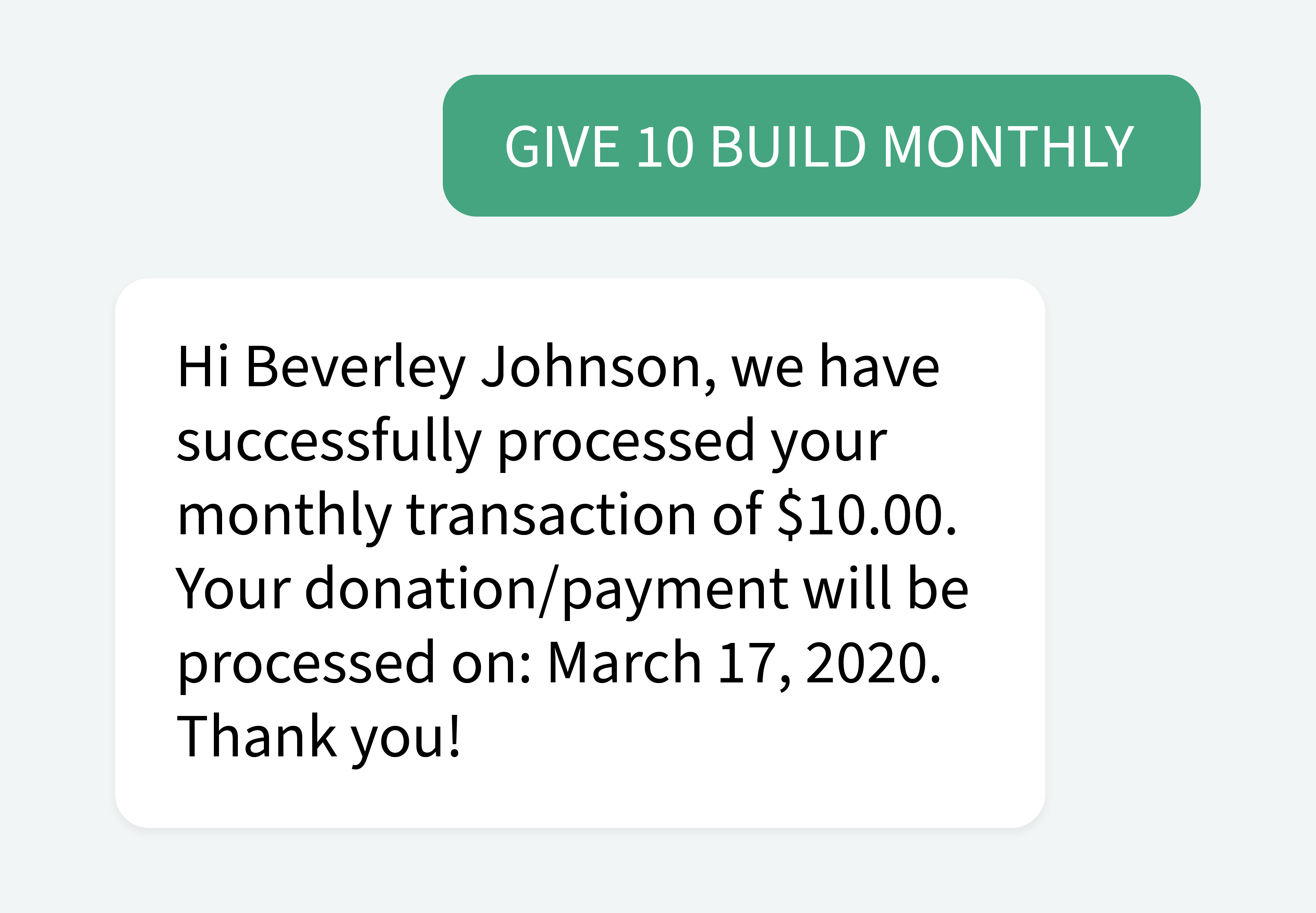 Is fund default for Text To Give? Text To Give Code